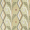 Gallier Diamond - Brown And Green On Beige By Brunschwig & Fils