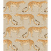 Leopard Walk - Stone & Orange By Cole & Son