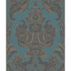 Wyndham - Teal And Charcoal By Cole & Son