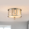 Lemuria 2 Light Flushmount in Antique Silver By Lucas McKearn