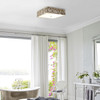 Mosaic 16" Square Flush Mount Silver Leaf By Lucas + McKearn