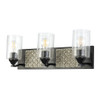  Arcadia 3 Light Bath Bar in Black By Lucas + McKearn 