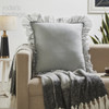 Annabelle Linen Sheer Ruffle Pillow by India's Heritage