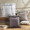 Annabelle Linen Sheer Ruffle Pillow by India's Heritage