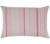 Ellora Casa by India's Heritage Linen Stripes 16" Pillow in Natural with Red 