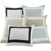 Ellora Casa by India's Heritage Amalfi Rectangle Linen Border 14" Pillow in Mosaic Blue