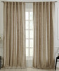 Classic Faux Silk Curtain in Beige by Ellora Casa by India's Heritage