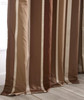 Emory Striped Faux Silk Curtain in Cocoa Brown by Ellora Casa by India's Heritage