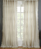 Bohemian Frayed Linen Curtain in Natural by Ellora Casa by India's Heritage