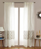 Swirls, Linen Jute Curtain in Ivory by Ellora Casa by India's Heritage