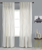 Pompom Motif Linen Cotton Embroidered Curtain in Ivory by Ellora Casa by India's Heritage