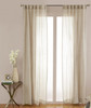 Swiss Dot Linen Sheer Curtain in Natural by Ellora Casa by India's Heritage