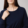 Cozy Earth Women's Ultra-Soft Bamboo Pullover Crew - Navy