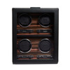 WOLF Macassar 4 Piece Watch Winder in Black