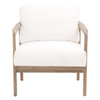 Essentials For Living - Harbor Club Chair in LiveSmart Peyton Pearl, White Rope, Smoke Gray Oak