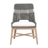 Essentials For Living - Tapestry Outdoor Dining Chair in Dove Flat Rope, White Speckle Stripe, Performance White Speckle, Gray Teak