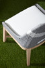Essentials For Living - Tapestry Outdoor Dining Chair in Dove Flat Rope, White Speckle Stripe, Performance White Speckle, Gray Teak