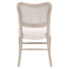 Essentials For Living Cela Dining Chair in Bisque, Natural Gray Oak, Natural Gray Cane (Set of 2)