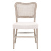 Essentials For Living Cela Dining Chair in Bisque, Natural Gray Oak, Natural Gray Cane (Set of 2)