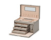 WOLF - Heritage Small Jewelry Box in Pewter Saffiano