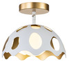 Pebbles 10" Mini Pendant in White By Lucas + McKearn
