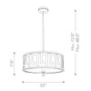 Lemuria 3 Light Duo-Mount Large Pendant - Lacquered Black, White Shade By Lucas + McKearn