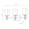 Jack 3 Light Bath Bar in Aged Brass By Lucas + McKearn