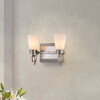 Lemuria 2 Light Bath Bar in Silver Leaf By Lucas + McKearn