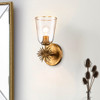 Staring 1 Light Sconce in Silver Leaf By Lucas + McKearn