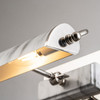 The Winchfield Medium Picture Light in Polished Nickel And White Marble By Lucas + McKearn