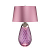 Large Lena Table Lamp in Plum with Plum Satin Shade By Lucas + McKearn