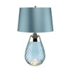 Small Lena Table Lamp in Blue With Blue Shade By Lucas + McKearn