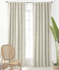 Chambers Linen Cotton Curtain in Ivory by Ellora Casa by India's Heritage