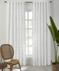 Chambers Linen Cotton Curtain in White by Ellora Casa by India's Heritage