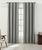 Basket Weave Grommet Curtain in Grey by Ellora Casa by India's Heritage