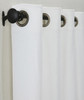 Basket Weave Grommet Curtain in White by Ellora Casa by India's Heritage