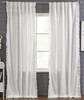 Bohemian Frayed Linen Curtain in White by Ellora Casa by India's Heritage