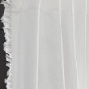Bohemian Frayed Linen Curtain in White by Ellora Casa by India's Heritage