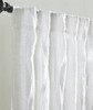 Fraying Linen Textured Sheer Curtain in White by Ellora Casa by India's Heritage