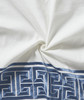 Hallmark Linen Embroidery Curtain Ivory Navy by Ellora Casa by India's Heritage