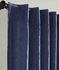 Kendall Linen Cotton Curtain in Navy Blue by Ellora Casa by India's Heritage