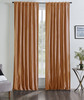 Valencia Faux Silk Taffeta Curtain in Orange by Ellora Casa by India's Heritage