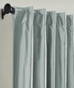 Valencia Faux Silk Taffeta Curtain in Smokey Blue by Ellora Casa by India's Heritage