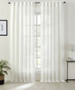 Illusion Embroidered Linen Sheer in White by Ellora Casa by India's Heritage