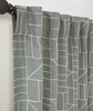 Modern Abstract Design Linen Curtain in Grey by India's Heritage Modern Abstract Design Linen Curtain in Grey by India's Heritage