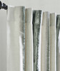 Royalty Linen Velvet Striped Curtain in Surfspa by Ellora Casa by India's Heritage