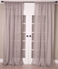 Superior Linen Sheer Curtain in Asphalt Grey by Ellora Casa by India's Heritage