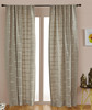 Westwood Linen Cotton Applique Curtain in Natural by Ellora Casa by India's Heritage