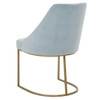 Essentials For Living Parissa Dining Chair in Coastal Velvet, Brushed Gold (Set of 2)