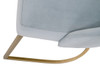 Essentials For Living Parissa Dining Chair in Coastal Velvet, Brushed Gold (Set of 2)